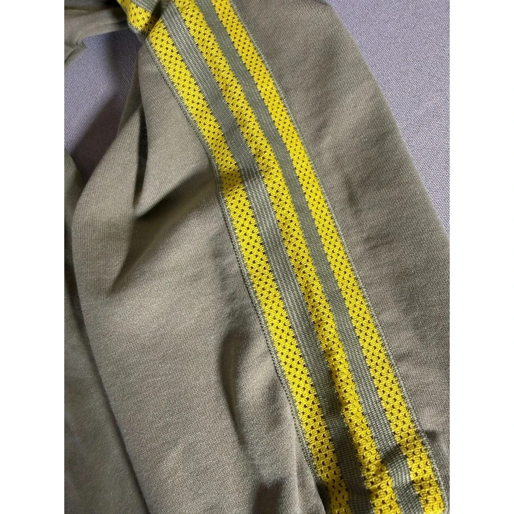 VINTAGE Adidas Shirt Adult Large Brown Spellout 3 Stripes Sleeve Y2K Mens